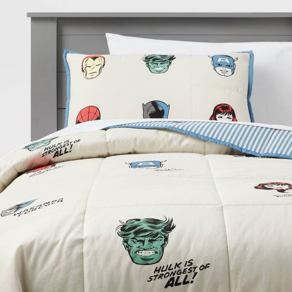 Twin Marvel Icons Kids Quilt Pillowfort Marvel Collection New No Tag